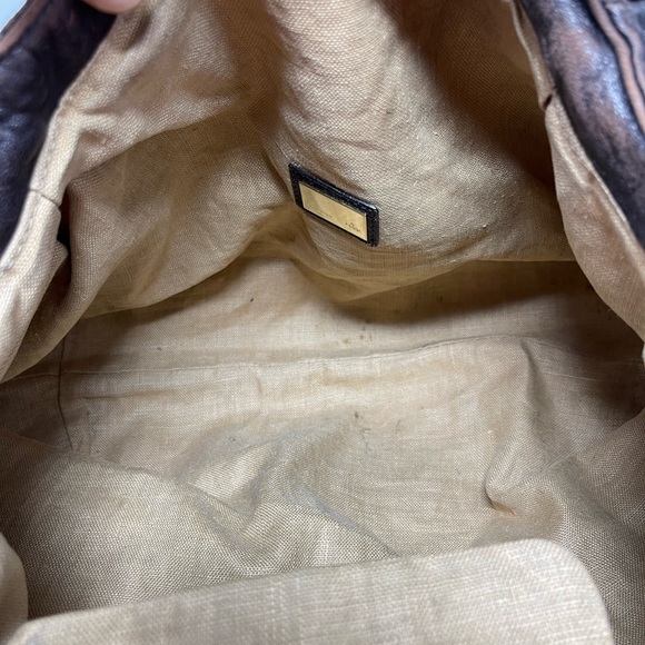 authentic FENDI Brown Leather Gold-plated Spy Shoulder Bag - Picture 11 of 15